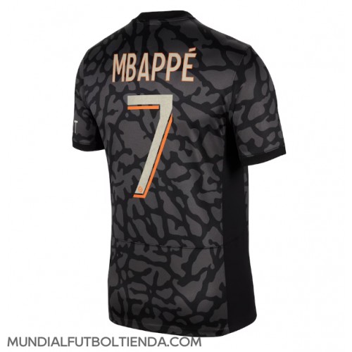 Camiseta Paris Saint-Germain Kylian Mbappe #7 Tercera Equipación Replica 2023-24 mangas cortas